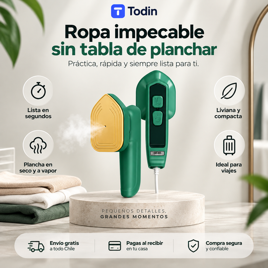 Mini Plancha a Vapor Portátil 👔 | Ropa Impecable Sin Tabla